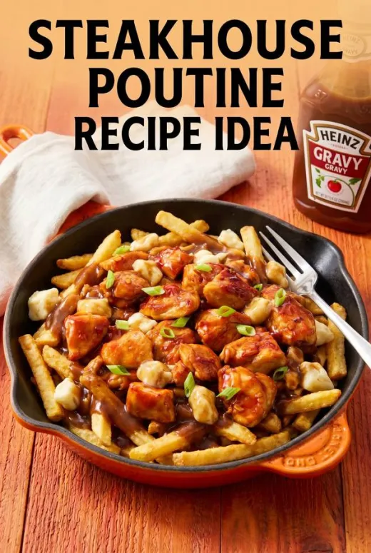Steakhouse poutine recipe pin