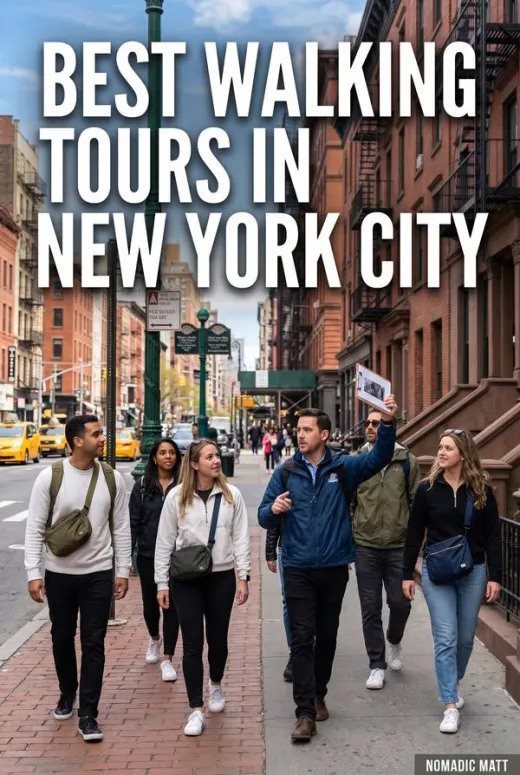 New York walking tours travel pin